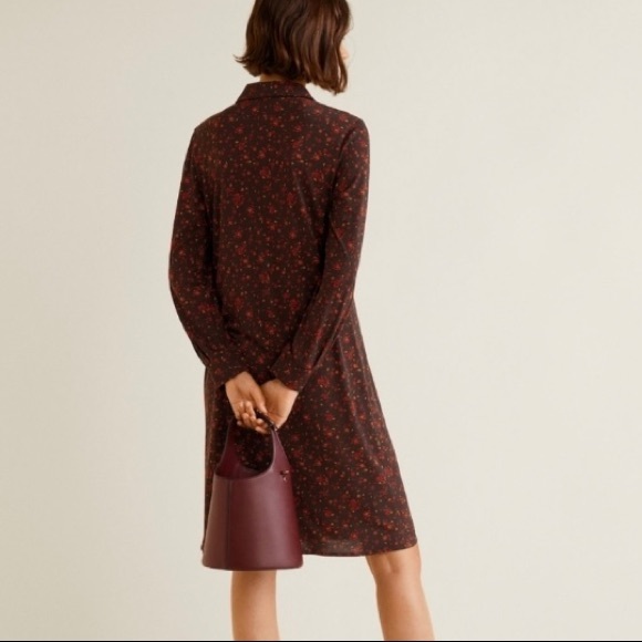 NWT MANGO SHIRT PRINTED DRESS - Picture 2 of 10